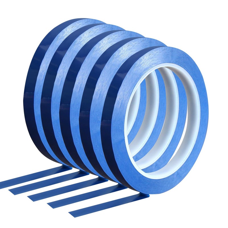 QIMAOO 5 Rolls 2/5" Whiteboard Tape Line 10mm Thin Dry Erase Board Tape Lines Pinstripe Tape, Thin White Board Tape for Graphic Chart Art Tape Grid Marking, 216ft Per Roll - Image 1